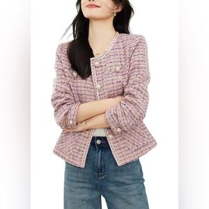 Chou Yatou Chic Tweed Women's Blazer/ Jacket